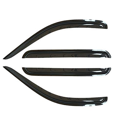 94428 Original Side Window Visor Deflector Rain Guard,Outside Mount Tape-on Shatterproof Dark Smoke,4pc Window Shades fit for 2002-2007 Jeep Liberty - size: 2002-2007 Liberty Outside Mount