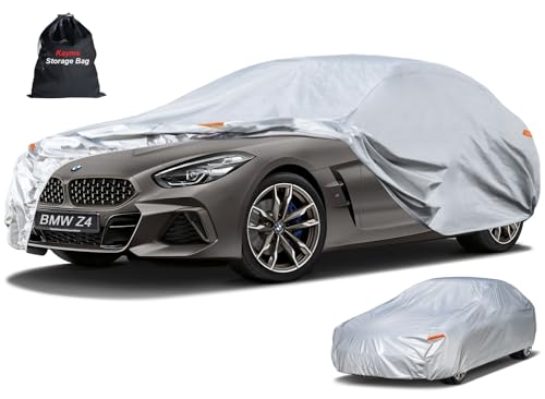 Kayme 6 Layers Car Cover Custom Fit for BMW Z4 E85 E86 E89 G29 Coupe/Roadster/Convertible (2002-2025) Waterproof All Weather for Automobiles, Outdoor Full Cover Rain Sun UV Protection.Silver - size: 10. Custom Fit BMW Z4
