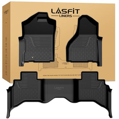 LASFIT Floor Mats for 2002-2008 Dodge Ram 1500 Quad Cab, 2003-2009 for 2500/3500 Bucket Seating, Not Fit Have 4X4 Shifter, All Weather TPE Custom Fit Car Mats Floor Liners 1st & 2nd Row, Black - style: 2) 1500 | 2002-2008 | Quad Cab Bucket Seat Floor Mats