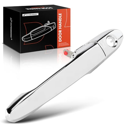 A-Premium Front Driver Side Exterior Door Handle with Keyhole Compatible with Chevrolet Impala, Impala Limited, Cobalt & Buick Lacrosse, Lucerne, Allure & Pontiac G5, Solstice & Saturn Sky, Chrome - style: Front Driver Side