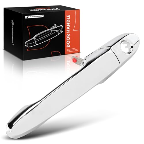 A-Premium Front Driver Side Exterior Door Handle with Keyhole Compatible with Chevrolet Impala, Impala Limited, Cobalt & Buick Lacrosse, Lucerne, Allure & Pontiac G5, Solstice & Saturn Sky, Chrome - style: Front Driver Side
