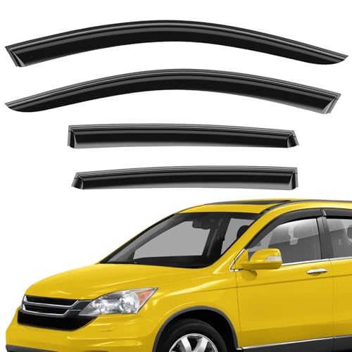 Extra Durable Window Deflectors Tape-On Window Visors Rain Guards Fit for Honda CR-V (CRV) 2007-2011, Sun Visors, Wind Vent for Shades, Exterior Car Accessories - 4pcs. AG0960 - color: For Honda CR-V 07-11