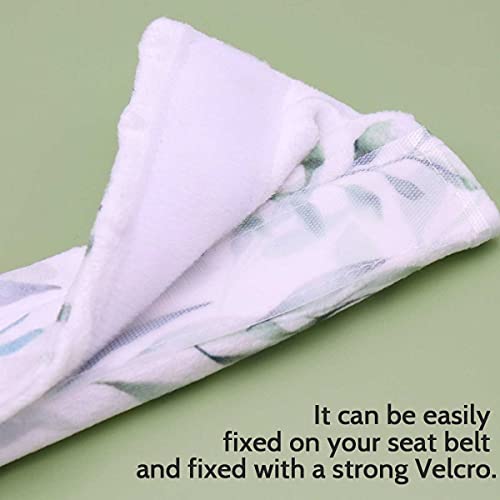 DILIMI Baby Car Seat Neck Cover, 2Pcs Car Seat Belt Cover Pad, Shoulder Strap Protectors, Seat Belt Covers Cushion for Boy Girl (Leaf) - color: Leaf