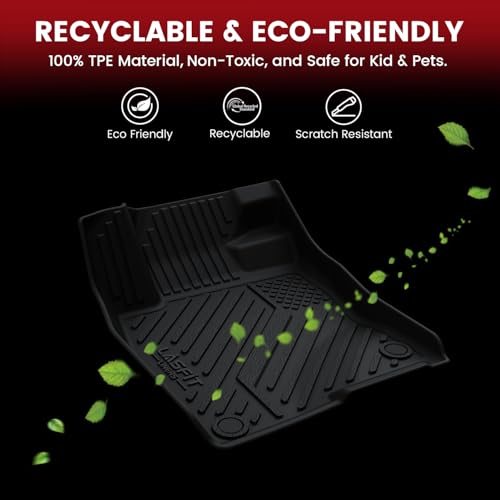 LASFIT Floor Mats for Honda Civic Sedan 2012 2013 2014 2015, All Weather TPE Custom Fit Floor Liner, 1st & 2nd Row, Black - style: 1）For Honda Civic Sedan | 2012-2015 | 1st & 2nd Row