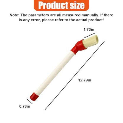 2PCS Car Curved Tire Mounting Paste Lube Brush, 45 Degree Angle Head Auto Wheel Applicator Brush with 11" Plastic Handle, Rim Deep Cleaning Tool for Easy Lubricant Application(Red) - color: Red