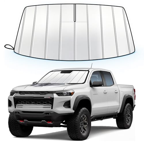 Windshield Sun Shade for Chevy/Che-vrolet Colorado 2023-2026/GMC Canyon 2023-2026, Custom Fit Accordion Folding Design Front Window Sunshade Accessories for Interior Protector, Blocks UV - size: For Chevy Colorado 2023-2026/Gmc Canyon 2023-2026