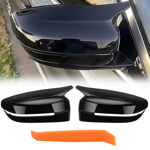 Glossy Black Mirror Cover Caps Rearview Side Mirror Covers Fit for BMW G20 G21 G30 G31 G11 G12 G14 G15 G16 2017 2018 2019 2020 2021 2022 Left Driver Side Right Passenger Side-2 PCS - size: Fit for BMW G20 G21 G30 G31 2017-2022-Glossy Black