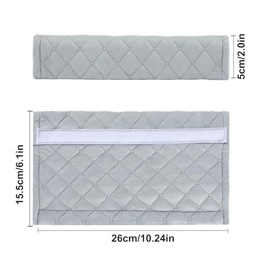Amooca Automotive Seat Belt Cover Soft Suede Universal Fit Seatbelt Shoulder Pad Neck Protector Cushions for SUV Trucks Airplane Backpack 2 Pack Light Gray - color: Light Gray