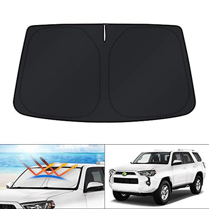 KUST Windshield Sun Shade Custom Fit for Toyota 4Runner 2010-2024 2025 2026 Accessories 4 Layers Sunshade Foldable Sun Protector Block UV Rays Keep Car Cooler - size: For | Toyota 4Runner 2010-2025