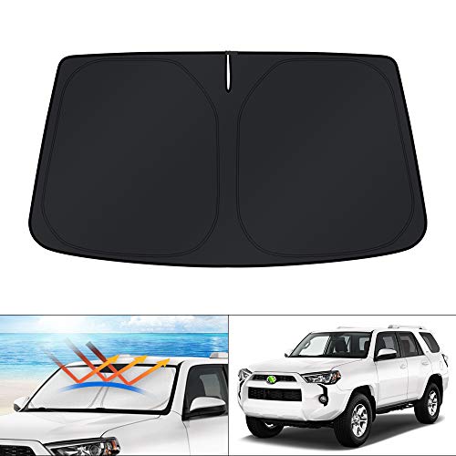 KUST Windshield Sun Shade Custom Fit for Toyota 4Runner 2010-2024 2025 2026 Accessories 4 Layers Sunshade Foldable Sun Protector Block UV Rays Keep Car Cooler - size: For | Toyota 4Runner 2010-2025