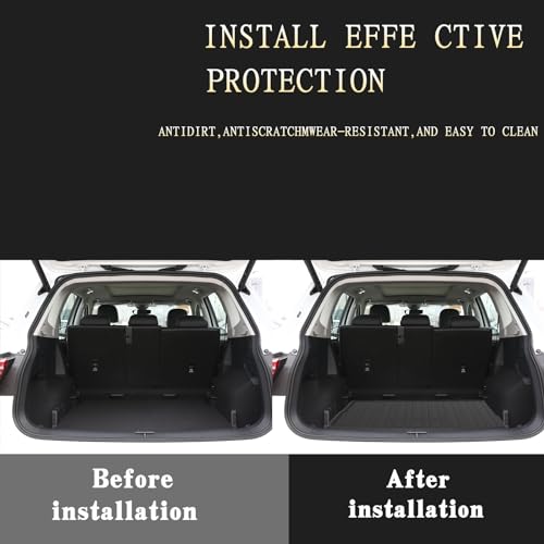 Elsetyler Custom Fit for Cargo Liner 2018-2024 Volkswagen Tiguan 5 & 7 Seat (Behind The 2nd Row) - Black TPE All Weather Heavy Duty Waterproof Rear Cargo Tray Trunk Floor Mat Protector - color: 2018-2024 Volkswagen Tiguan