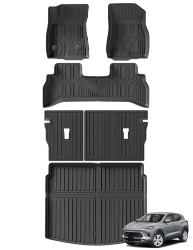 SMABEE Floor Mats & Backrest Mats & Cargo Mat for 2024-2026 Buick Encore GX (Only Fit FWD) Accessories All Weather TPE Liner Back Rest Interior (Cargo Mat Only Fit The Rear Deck in Upper Position) - size: Floor Mats & Backrest Mats & Cargo Mat