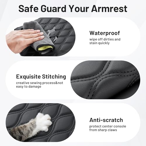 Autorder Center Console Cover for Nissan Pathfinder 2022-2025 2026 Accessories Armrest Cushion Cover Nappa Leather Middle Console Covers Pathfinder Console Cushion Pad Anti-Scratch - size: 22-25 Nissan Pathfinder