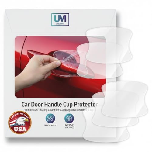 5 Pack Car Accessories Car Cover Door Handle Cup Protector Clear Film | Made with Paint Protection Film Self-Healing Decal Anti Scratch Guard | Universal Fit Vehicles, SUV, Truck Upromax - size: Handle Cups/Clear/5 Pcs