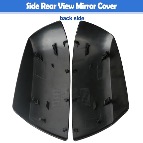 Osompar Glossy Black Outer Rear View Mirror Cover Cap Front Driver Passeger Side for Toyota Tundra 2007-2021 Toyota Sequoia - color: Glossy Black
