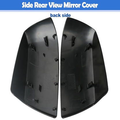 Osompar Glossy Black Outer Rear View Mirror Cover Cap Front Driver Passeger Side for Toyota Tundra 2007-2021 Toyota Sequoia - color: Glossy Black