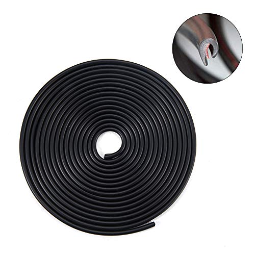 Eytool Car Door Edge Protector,10M Trim Rubber Seal Strip with U Shape Molding Protection Door Edge Guard Fit for Most Car(Black,32.8FT) - color: Black, size: 32ft