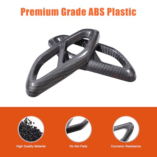 2PCS Car Exhaust Pipe Cover Compatible with Mercedes-Benz GLC Class 2023 Exhaust Tail Pipe Cover Trim Rear Bumper Exhaust Pipe Cover ABS Exterior Accessories (Carbon Fiber) - style: Carbon Fiber