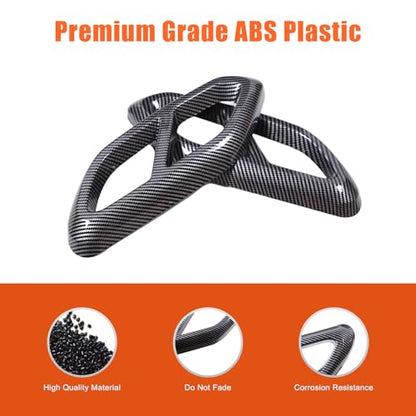 2PCS Car Exhaust Pipe Cover Compatible with Mercedes-Benz GLC Class 2023 Exhaust Tail Pipe Cover Trim Rear Bumper Exhaust Pipe Cover ABS Exterior Accessories (Carbon Fiber) - style: Carbon Fiber