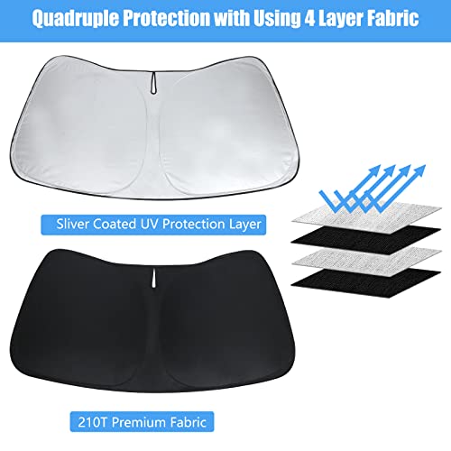 Windshield Sun Shade for 2026 2025-2019 Mazda CX-30 Custom Fit Window Sunshade Fit CX30 Windshield Cover Accessories, Front Window Shade Sun Visor Blocks UV Keep Car Cooler - size: S2. for Mazda Cx-30 2019-2026