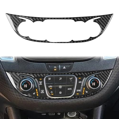 Black Carbon Fiber Compatible with Chevy/Chevrolet Malibu 2016-2025 2017 2018 2019 2020 2021 2022 2023 2024 Accessories Car Central Control A/C Air Switch Knob Cover Interior Trim Decal C - color: Ac Control Buttons -C