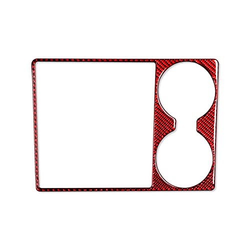 Premium Real Carbon Fiber Central Control Gear Shift Panal Cover Trim Compatible with Dodge Ram 1500/2500/3500 2013 2014 2015 Accessories Red Style B - color: Red 25