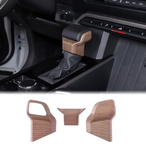 Aunginsy Gear Shift Handbrake Trim Cover Compatible with Toyota Tundra 2022+, Sequoia 2023+ & Tacoma 2024+, Center Console Gear Shifter Head Knob Lower Panel Protector Cover Decoration ABS Accessories - color: Pear Wood Grain Pattern(B)