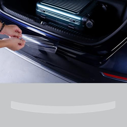 Car Rear Bumper Protector 8.5 Mil Clear PPF Film for Car Paint Protection, Universal Door Entry Edge Guard & Scuff Plate Protector, Invisible Anti-Scratch Door Step Wrap for Cars, SUV, Trucks - size: TPU 8.5 mil 35.43"L x 3.15"W