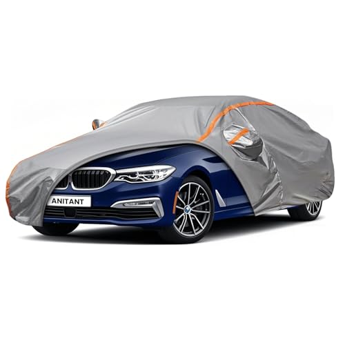 Custom Fit BMW 5 Series Car Cover for 528i 530i 535i 540i M5 M550i M550 2007-2025 Outdoor Waterproof Car Cover All Weather with Door Zipper Cotton Lining Rain Sun Snow Protection - color: Gray(Max), size: Size 24:BMW 5 Series