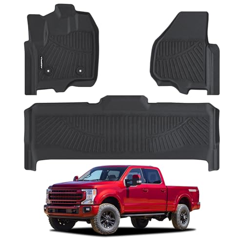 All Weather Car Floor Mats for Ford F250 F350 F450 2012-2016 Super Duty Crew Cab Without Manual Transfer Case Shifter, TPE Rubber Floor Liners Anti-Slip Automotive Mats for F250 F350 Accessories - size: Floor Mats for 2012-2016 Ford F250/F350