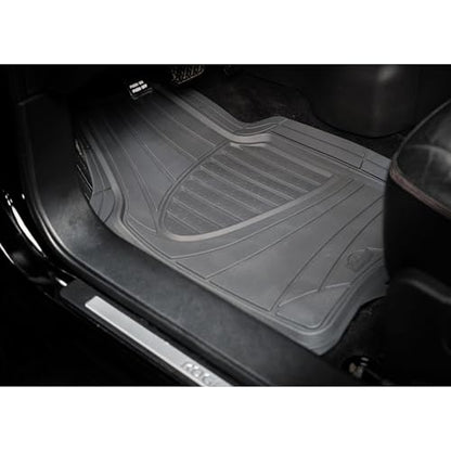 Armor All Floor Protector, Universal Floor Mats for Cars, Trucks, and SUVs, All-Season & Heavy-Duty Mats, Trim to Fit for Full Coverage, Premium Quality and Easy to Clean, Gray (3-Piece)