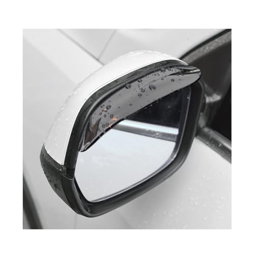 Ohleats 2 PCS Side Mirror Rain Guards, Mirror Rain Visor Eyebrow, Waterproof Visor Guards for Car Side Mirrors, Automotive Rear View Mirror Rain Visor Guard, Car Accessories (Black) - color: Black