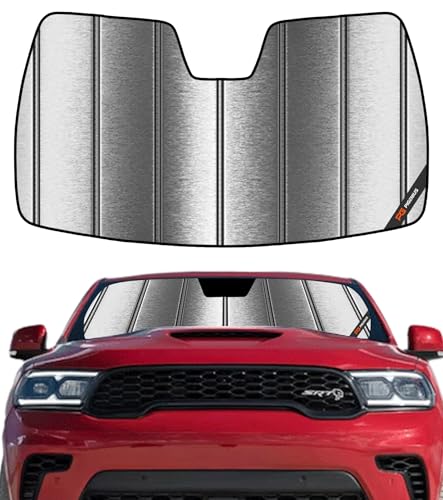 Pigenius Windshield Sunshade for Dodge Durango 2021-2026 Custom Front Window Sun Shade - Metallic - color: Metallic Silver, size: 2021-2026 Durango