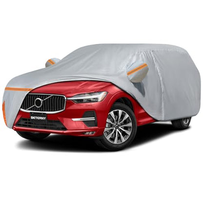 Car Cover for 2008-2026 Volvo XC60, Waterproof Custom-fit All Weather Sun Rain UV Dust Snow Protection Outdoor XC60 Full Car Cover with Door Zipper and Cotton Lining-Gray - size: XC60 Cover
