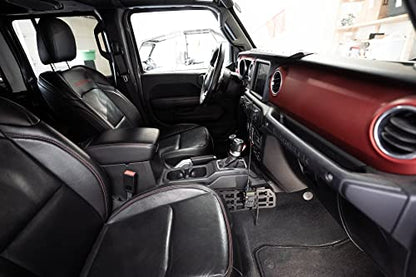 Center Console Molle Panels for 2018-2026 Jeep Wrangler & 2020-2026 Jeep Gladiator | Mount for Pouches, Med-Kits, Tools, Holsters & Other Accessories | Automatic & Manual Transmissions | DV8 Offroad