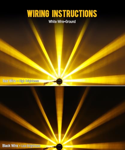 Partsam 1x Glass Watermelon Light Single-Face Amber LED Turn Signal Marker Light, Zinc Alloy Housing Clear Lens Post Mount for Peterbilt Freightliner Semi Truck Trailer, 10-30V - color: ClearLensAmberLights
