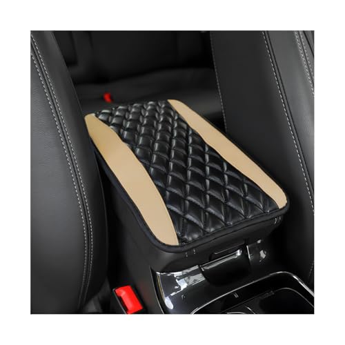 Moly Magnolia Car Center Console Cushion Pad, Universal Leather Waterproof Armrest Seat Box Cover Protector,Comfortable Car Decor Accessories Fit for Most Cars, Vehicles, SUVs (Beige) - color: Beige