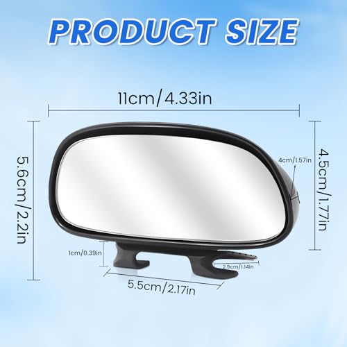 Blind Spot Mirror Adjustable 360 Degree Car Side Mirror, HD Glass Rear View Mirror Exterior Accessories for Car SUV Frame Thickness Less than 5MM (2 x Style 7) - style: 2 x Style 7
