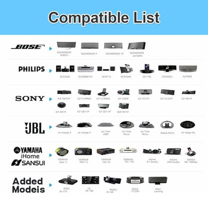 30 Pin Bluetooth Adapter Receiver for Bose iPod Sounddock and Other 30 Pin Dock Speakers, Portable Digital Music System Home Entertainment Speaker, Not for Car or Motorcycle