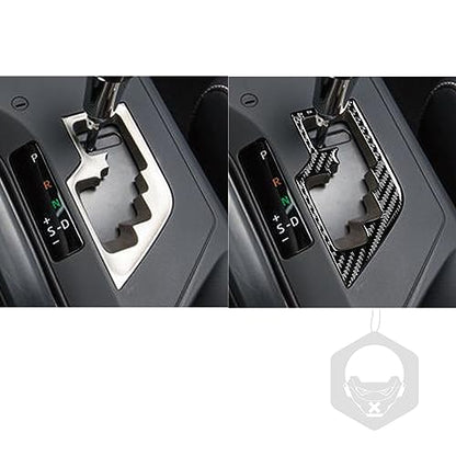 NVCNX Real Premium Carbon Fiber Car Center Console Automatic Transmission Gear Shift Panel Cover Decal Compatible with Toyota RAV4 2013 2014 2015 XLE LE Limited Interior Trim Accessories Black - C - color: 2013-2015 Gear Shift Panel Trim - C