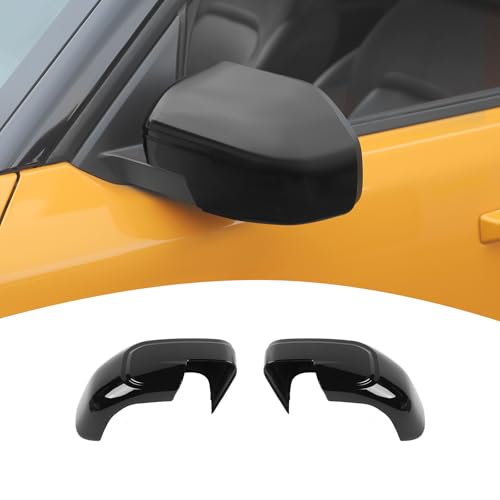 for Bronco Sport Side Mirror Caps Cover Trim Fit for Ford Bronco Sport 2021+ Black Exterior Accessories 2pcs - color: Black