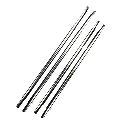 Dasbecan 4Pcs Weatherstrip Window Seal Chrome Car Window Moulding Trim Compatible with Honda Accord 2008-2012 Replaces#72410-TA0-A01 72450-TA0-A01 72910-TA0-A01 72950-TA0-A01