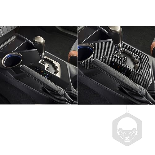 NVCNX Real Premium Carbon Fiber Car Center Console Automatic Transmission Gear Shift Panel Cover Decal Compatible with Toyota RAV4 2013 2014 2015 XLE LE Limited Interior Trim Kit Accessories Black - A - color: 2013-2015 Gear Shift Panel Trim - Kit a