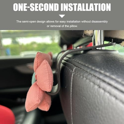 2 PCS Cute Flower Car Seat Headrest Hooks, Multifunctional Headrest Hanger, Universal Automotive Storage Organizer for Handbags Purses (Red) - color: Red