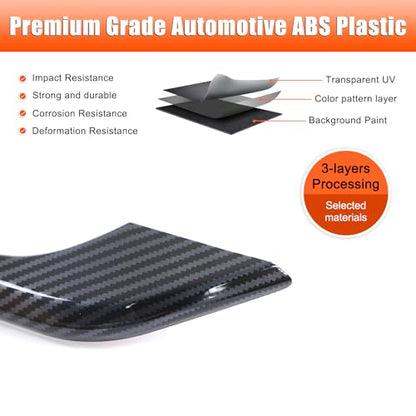 Car Center Console Trim Strips Compatible with Toyota Grand Highlander 2024 2025 2026,ABS Center Console Dashboard Panel Cover Strips Interior Decoration Accessories 2PCS (Carbon Fiber Pattern)