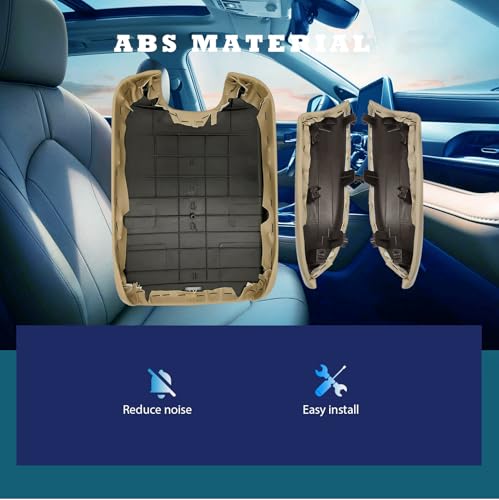 Compatible with Center Console Lid Armrest Honda Accord Replacement Cover 2008 2009 2010 2011 2012 Center Console Cover (Beige(Center & Front)) - color: Beige(Center & Front)