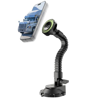 Bracketron MagAlign X Pro - Magsafe Car Phone Mount for Truck with Flexible Arm for Dashboard & Windshield - Magnetic Phone Holders for Your Car for iPhone 17 Pro Max 16 15 14 13 12 Plus