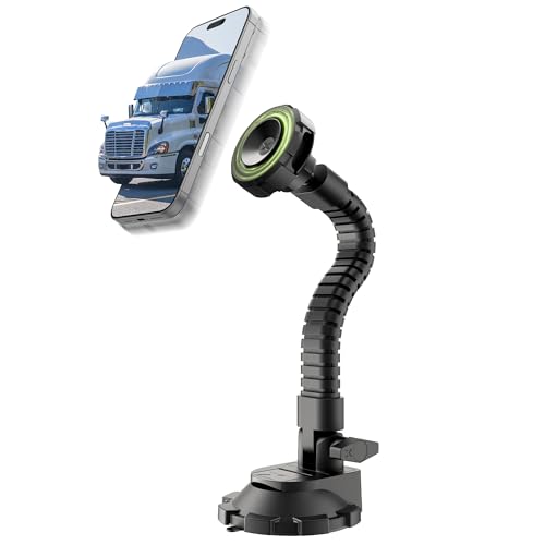 Bracketron MagAlign X Pro - Magsafe Car Phone Mount for Truck with Flexible Arm for Dashboard & Windshield - Magnetic Phone Holders for Your Car for iPhone 17 Pro Max 16 15 14 13 12 Plus