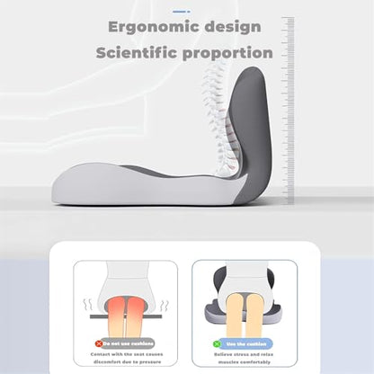 Memory Foam L-Shaped Integrated Seat Cushions for Car Truck Driver Ergonomic L Shape Lumbar Cushion Sciatica Back Pain Relief Office Chair Butt and Back Support Pillow Long Driving Booster Seat (G1) - color: G1