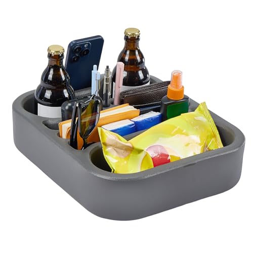 KEMIMOTO Boat Cup Holder -Marine Cup Holders, Boat Caddy Organizer,Snack Table Tray for Sofa or Car Seat